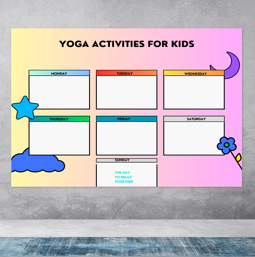 Colorful Cute Activity Planner for Host Kids